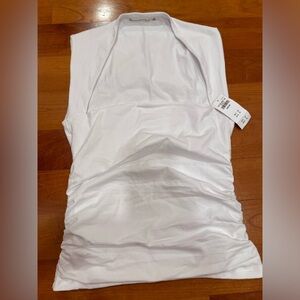 Abercrombie & Fitch Cotton- Blend Seamless Fabric Ruched Portrait Top